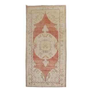 Vintage Zabihi Collection Turkish Oushak Throw Size Runner - 3'5" x 6'9" For Sale