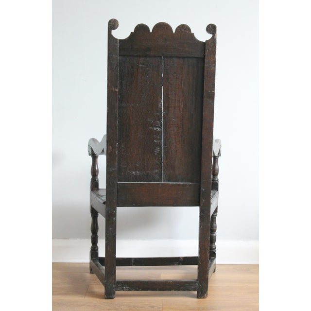 17th Century Black Wainscot Armchair For Sale - Image 10 of 14
