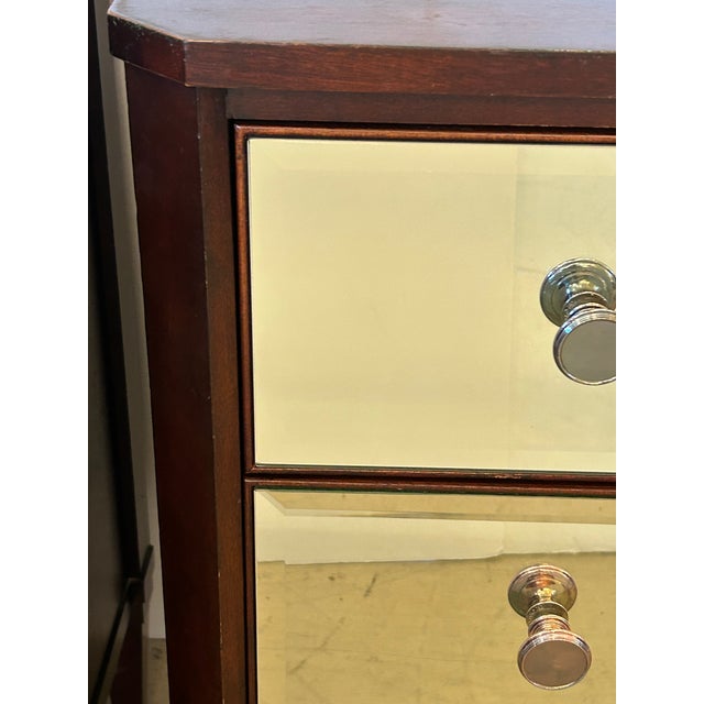 Ethan Allen Mahogany & Mirrored Dresser Nightstands For Sale - Image 10 of 12