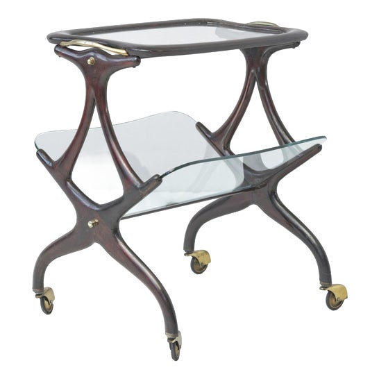 Table on Castors by Cesare Lacca for Cassina, Italy, 1955 For Sale