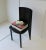 Wood Italian Designer Postmodern Black Lacquer Wood and Leather Side Chair For Sale - Image 7 of 13
