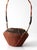 Early 20th century Southeast Asian basket with tightly coiled handwoven fibers in rust and black tones and a sculptural...
