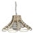 Vintage Bent Washed Rattan Chandelier For Sale