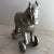 Early 20th Century Small Metal Horse on Wheels Sculpture/Toy, Made in India For Sale - Image 4 of 6
