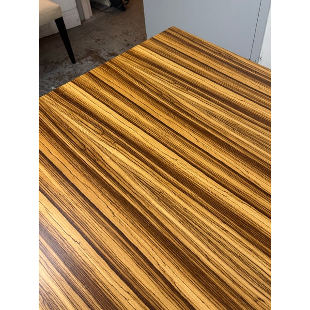 Room & Board Parsons Zebrawood Dining Table For Sale - Image 10 of 12