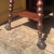 Vintage Mahogany Side Table With Massive Metal and Glass Ball-and-Claw Feet For Sale - Image 4 of 7