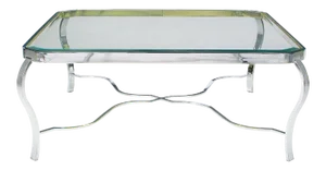 1970s Dia Chrome & Brass Coffee Table