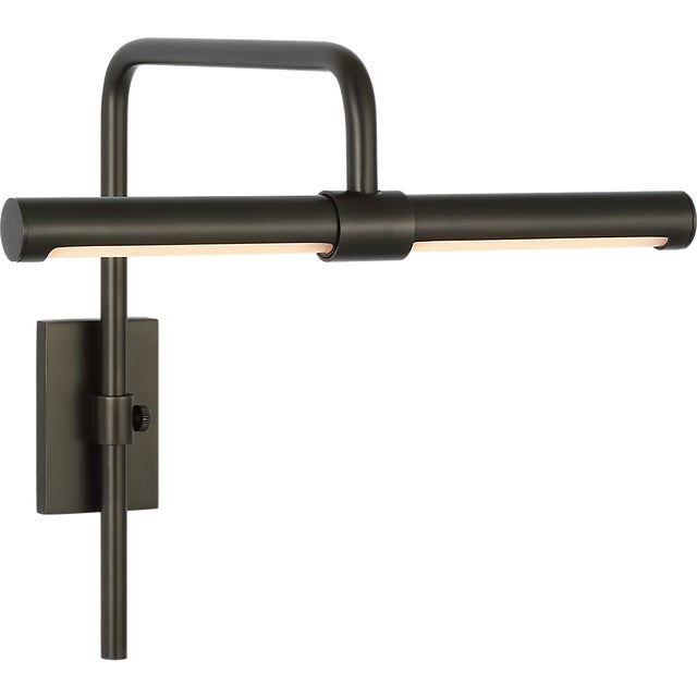 Metal Thomas O'Brien for Visual Comfort Signature Kidd 9" Frame Mount Picture Light in Bronze For Sale - Image 7 of 15