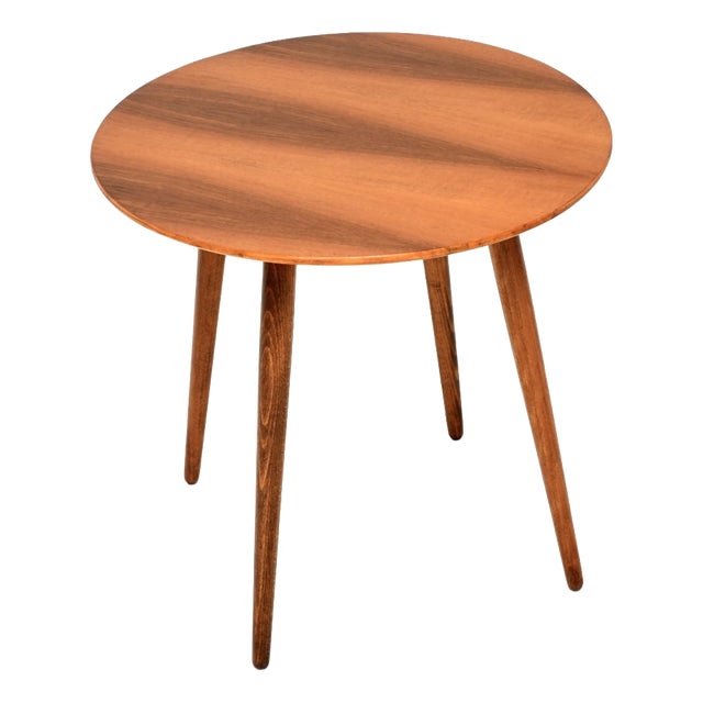 Vintage Figured Walnut Side Table, 1950s For Sale