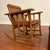 Vintage Oak & Cane Mission Style Rocking Chair With New Leather Cushions For Sale - Image 13 of 18
