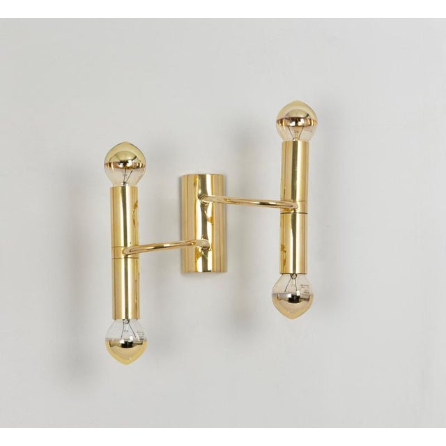 Small Brass Sconces, Germany, 1970s, Set of 2 For Sale - Image 3 of 9