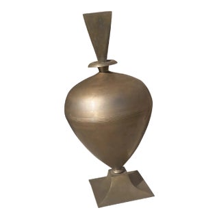 Montaage Large Brass Urn With Stopper For Sale