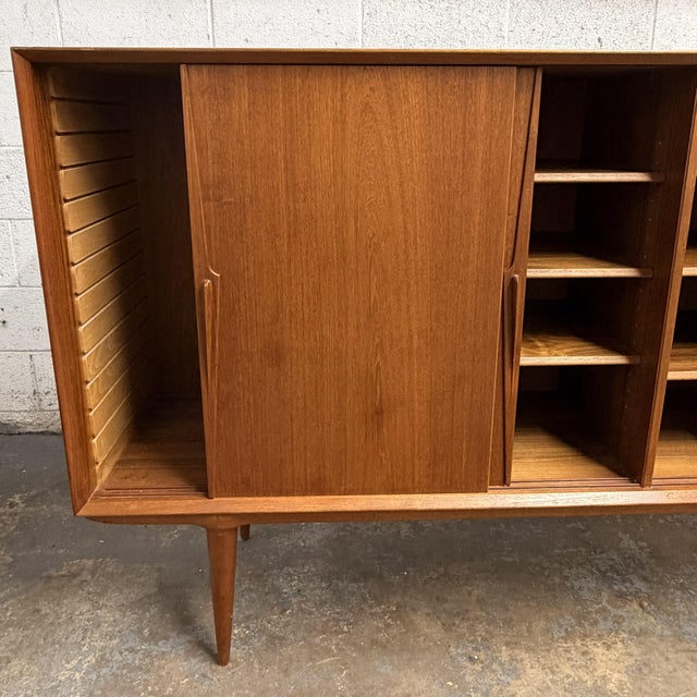 Omann Jun Møbelfabrik Vintage Omann Jun Model 19 Teak Sideboard by Gunni Omann, Denmark, 1960s Mid Century For Sale - Image 4 of 11