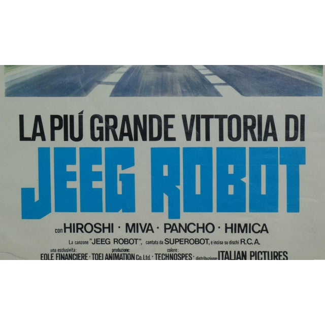 Original First Edition Anime Jeeg Robot Poster by Mario Piovano for Studio Paradiso, Italy, 1979 For Sale - Image 7 of 13
