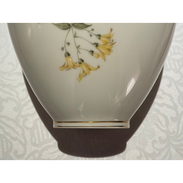Ceramic Vintage Mid-Century K&a Krautheim Selb Bavaria Floral Porcelain Ovoid Vase For Sale - Image 7 of 12