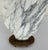 Ordinal retail $1329, stylish Revelation Modern White Arabestcato Marble Amulet Table Lamp, white silk shade, antique...