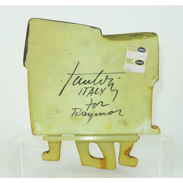 Saffron Marcello Fantoni for Raymor Caveman Couple Italian Art Pottery Shelf Sitter, 1960's For Sale - Image 8 of 16