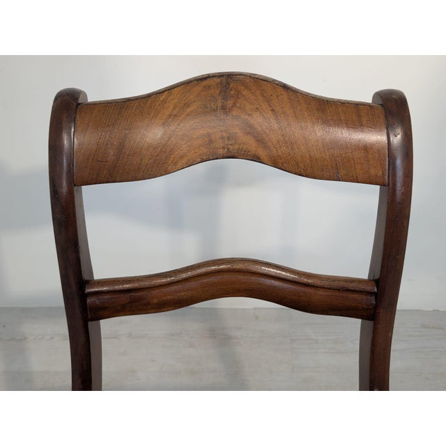 Biedermeier Walnut Chair, 1940s For Sale - Image 3 of 12