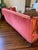 1920s Spanish Revival Tuxedo Couch in Red Velvet For Sale - Image 9 of 12