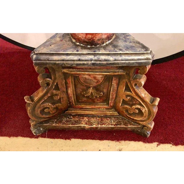 Painted Italian Continental Candle Prick Standing Lamp, 18th-19th Century For Sale - Image 4 of 13