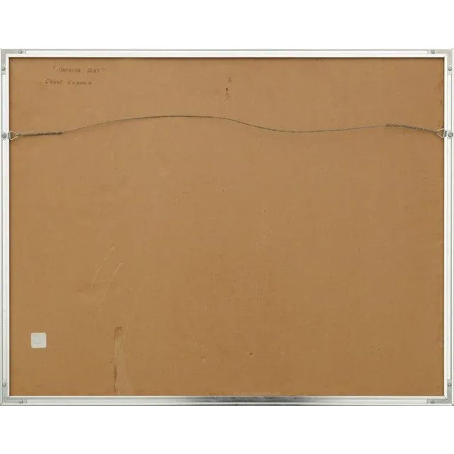 Tan 750 Grace Eichholz "Morning Bay" Landscape Abstract Late 20th Century For Sale - Image 8 of 9