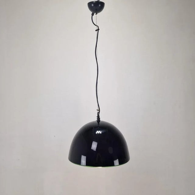 Murano Glass Neverrino Pendant Lamp by Gae Aulenti from Vistosi, 1970s For Sale - Image 13 of 13