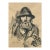 Adolf Adler, Israeli Judaica Rabbi Expressionist Gouachel Painting For Sale