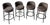 4 Restoration Hardware Rh Thaddeus Italian Truffle Veneto Leather Swivel Barstools For Sale