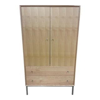 Modern Room & Board Wooden Armoire For Sale