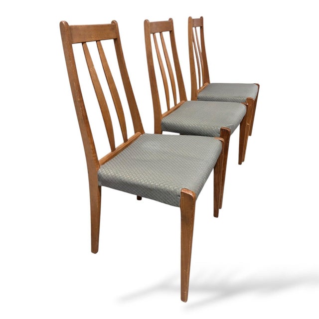 Wood Vintage Danish Teak Dining Chairs from Drylund, 1970s, Set of 3 For Sale - Image 7 of 8