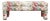 Vintage Floral Pattern Upholstered Parsons Style Bench For Sale