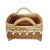 Boho Chic Vintage Coastal Bamboo & Cowry Basket Medium For Sale - Image 3 of 9