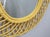 Franco Albini Albini Yellow Lacquer Wicker Mirror attributed to Franco Albini, 1960s For Sale - Image 4 of 11