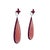 Early 21st Century Rose Quartz Ruby 18k White Gold Drop Dangle Earrings- Set of 2 For Sale - Image 5 of 5