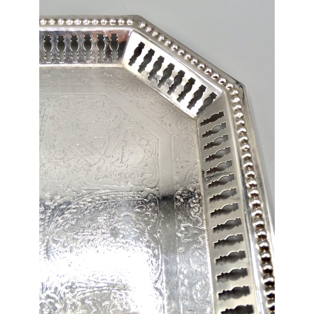 English Silver Plate Serving Tray Chairish