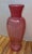 Pilgrim Art Contemporary Ribbed Cranberry Pink Glass Vase - 16 Inches Tall For Sale - Image 4 of 10