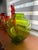 Kelly Green 1999 Richard Blenko Signed 917 Bulbous Kiwi Green Glass Vase For Sale - Image 8 of 8