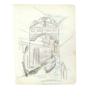Grace Spongberg Venice Canal Drawing