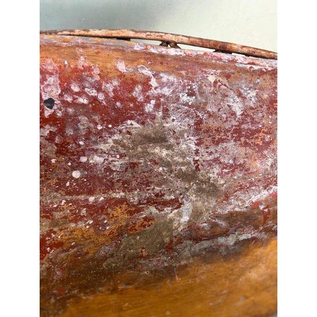 Vintage Wrought Iron and Copper Decorative Centerpiece Bowl / Jardinière For Sale - Image 10 of 13