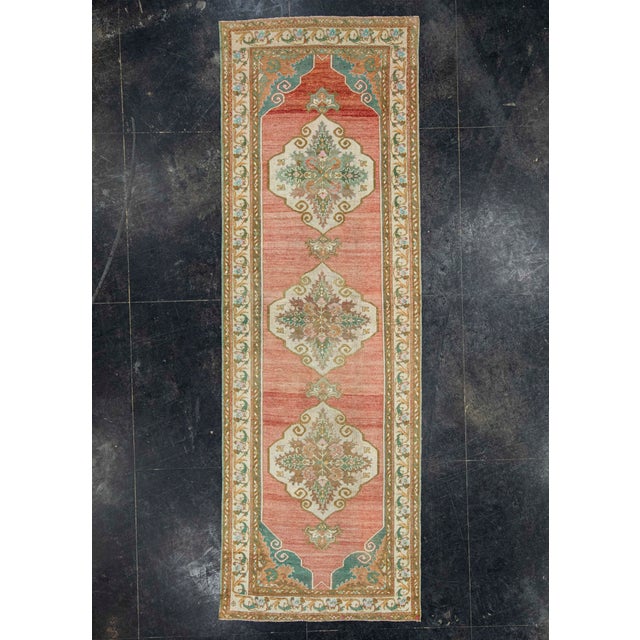 Red Turkish Vintage Rug 3'7" x 10'9" #21127 For Sale - Image 8 of 8