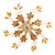 1970s Large Amber Crystal Flower Chandelier, Maison Baguès Style, 8-Light For Sale