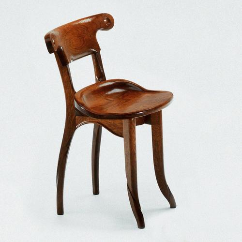 Wood Vintage Spanish Batllo Chairs in Varnished Oak by Antoni Gaudi, Set of 2 For Sale - Image 7 of 8