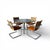 Vintage Chromcraft Chrome and Woven Five-Piece Dining Set, Mid-Century Modern, Mid-Century, Coastal, Glass For Sale - Image 10 of 18