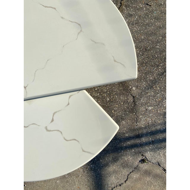 Modern Karl Springer Style Modern Swivel Top Half Moon/Full Moon Coffee Table For Sale - Image 3 of 13