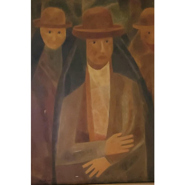 Mid Century Peru Oil Painting Signed Mahire Barrientos 1968 Unframed Chairish