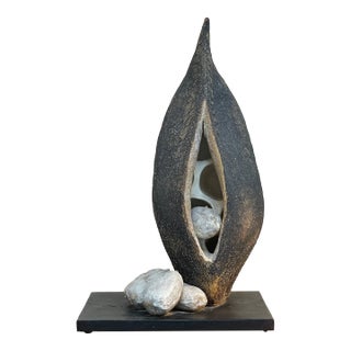 Large Milkweed Pod Sculpture Vintage Mid Century Decor For Sale