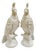 1960s Large Scale Mid-Century Italian Glazed Blanc De Chine Cockatoos - A Pair For Sale