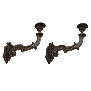 18th Century Venetian Silver Gilt Wood Sconces -A Pair