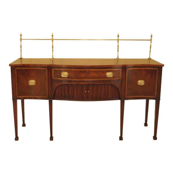 Old Colony Federal Mahogany Sideboard W. Gallery For Sale