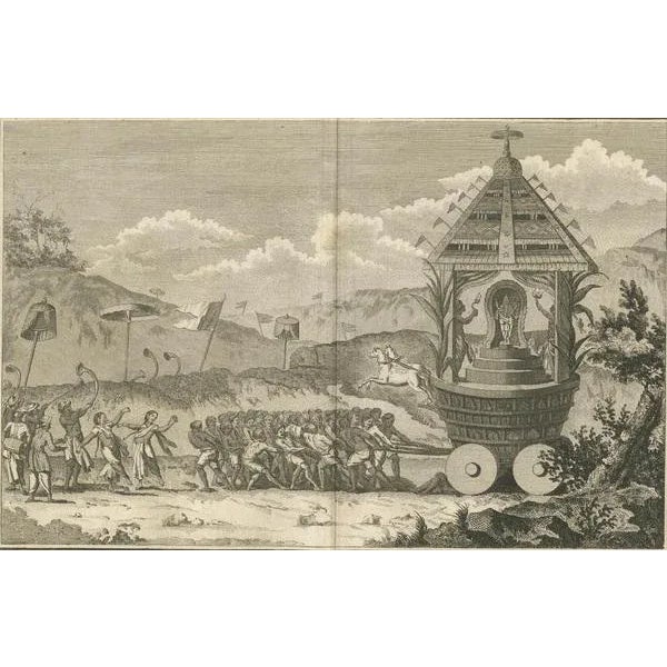 Early 19th Century After Sonnerat, Hindu Festival Procession with Vishnu Cart, 1806, Engraving For Sale - Image 5 of 10